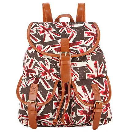 Exclusive Handmade Bohemian Mochila Vintage Backpack Drawstring Printing Canvas Bagpack Sac a Dos Femme Rucksack Female