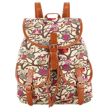 Exclusive Handmade Bohemian Mochila Vintage Backpack Drawstring Printing Canvas Bagpack Sac a Dos Femme Rucksack Female