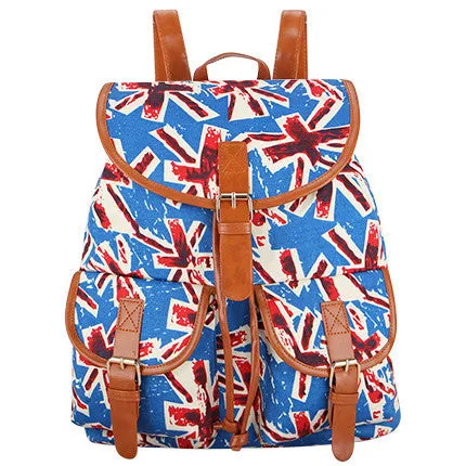 Exclusive Handmade Bohemian Mochila Vintage Backpack Drawstring Printing Canvas Bagpack Sac a Dos Femme Rucksack Female