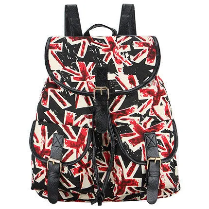 Exclusive Handmade Bohemian Mochila Vintage Backpack Drawstring Printing Canvas Bagpack Sac a Dos Femme Rucksack Female