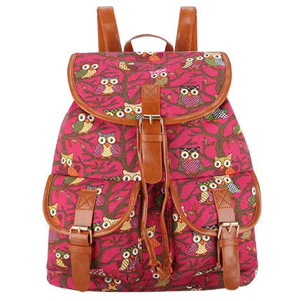 Exclusive Handmade Bohemian Mochila Vintage Backpack Drawstring Printing Canvas Bagpack Sac a Dos Femme Rucksack Female