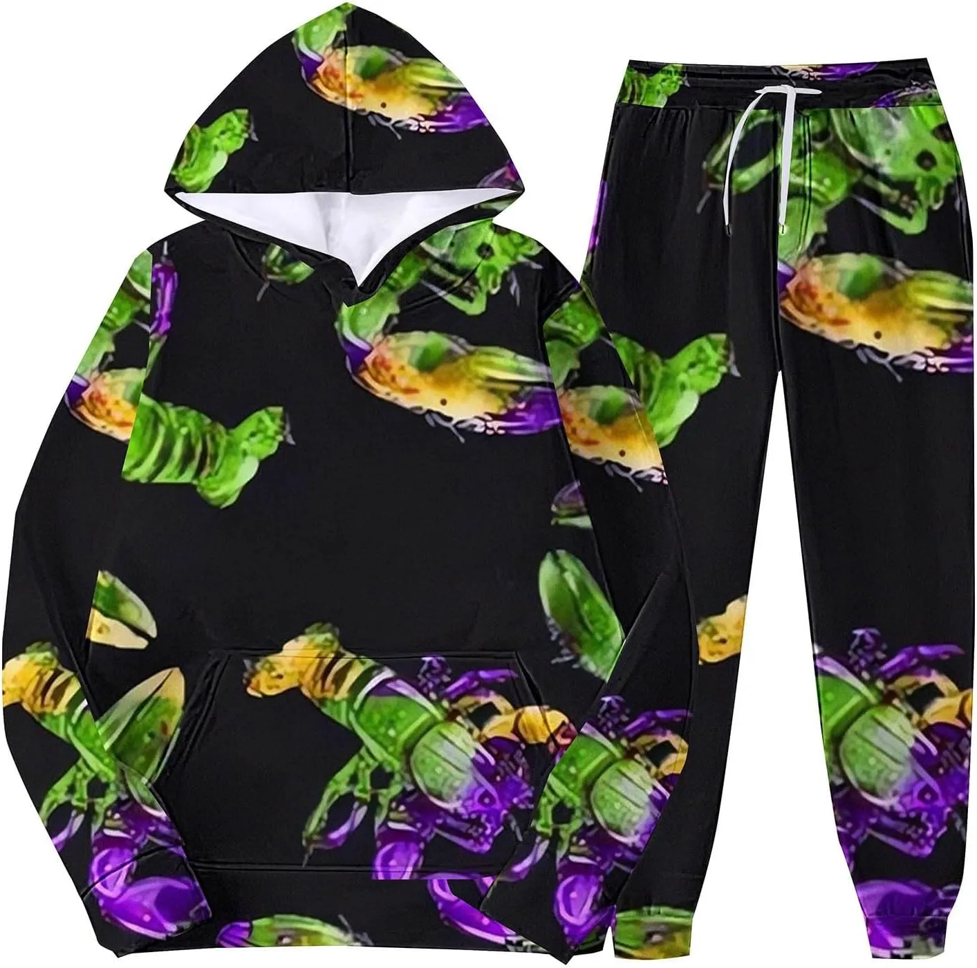 Fashion Carnival Sets for Mens Casual 3D Printed Long Sleeve Hoodies Sweatpants Outdoor Holiday Active Clothes 2025