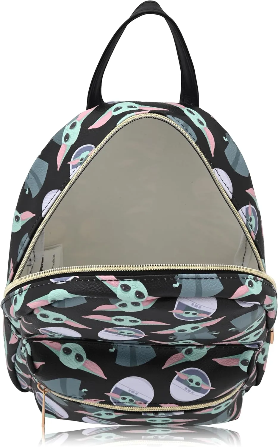 Fast Forward Star Wars Grogu Cute PU Leather 10" Mini Backpack Purse | Unisex Backpack for Women, Men | Baby Yoda Accessories