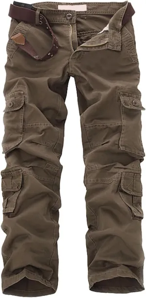 Finelylove Men's Cargo Pants Heavyweight Flex Construction Work Pants Ripstop Outdoor Hiking Pants with Multi Pockets