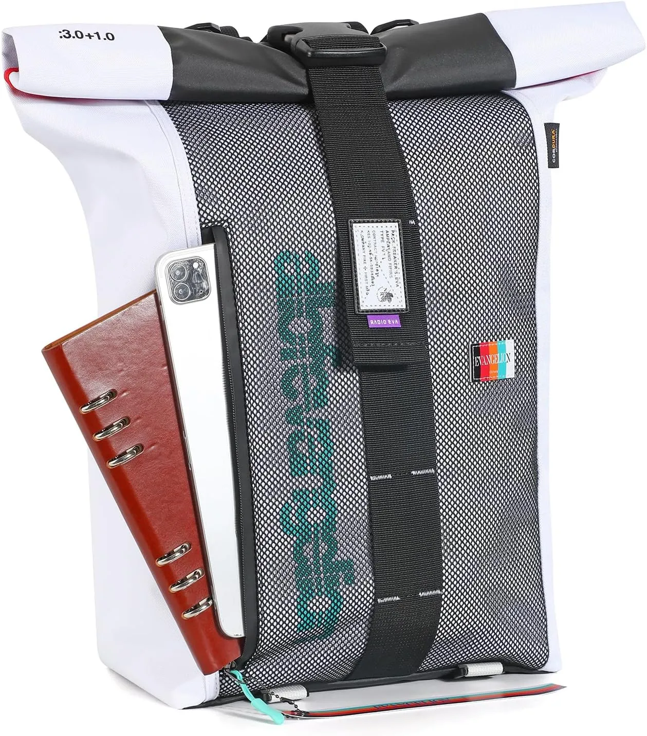 FIREFIRST Neon Genesis Evangelion New Collaboration Series 17 Inch Roll Backpack with Waterproof Liner