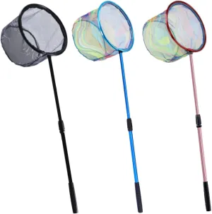 Fishing Net 2 Pack Retractable Lightweight Landing Net with Aluminum Rod Handle Kids Fishing Nets for Youth Catch and Release Butterfly Nets