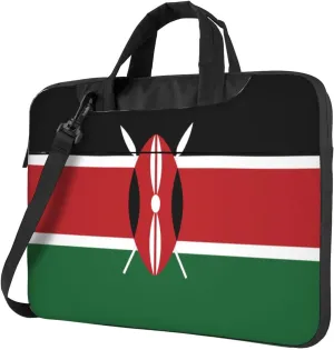 Flag of Kenya Print Practical Laptop Case Laptop Bag - Stylish Messenger Bag & Laptop Shoulder Bag