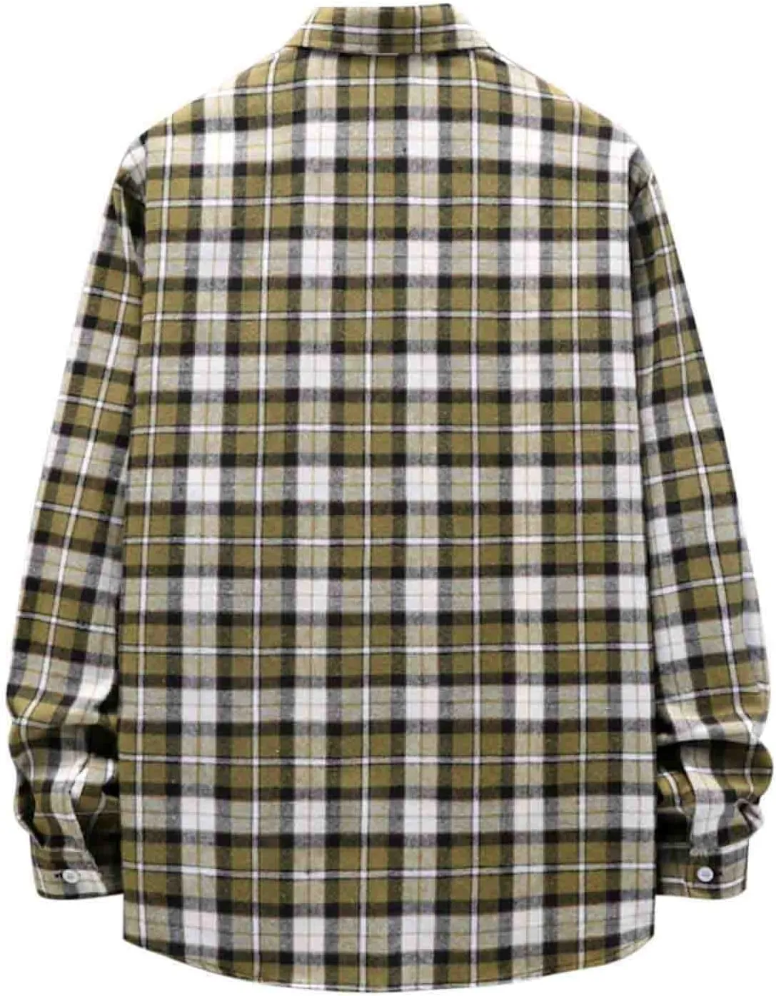 Flannel Shirt for Men Casual 2024 Coat Drawstring Pocket Pants Set Flannel Shirt for Men Sherpa Flannel Shirt Jacket