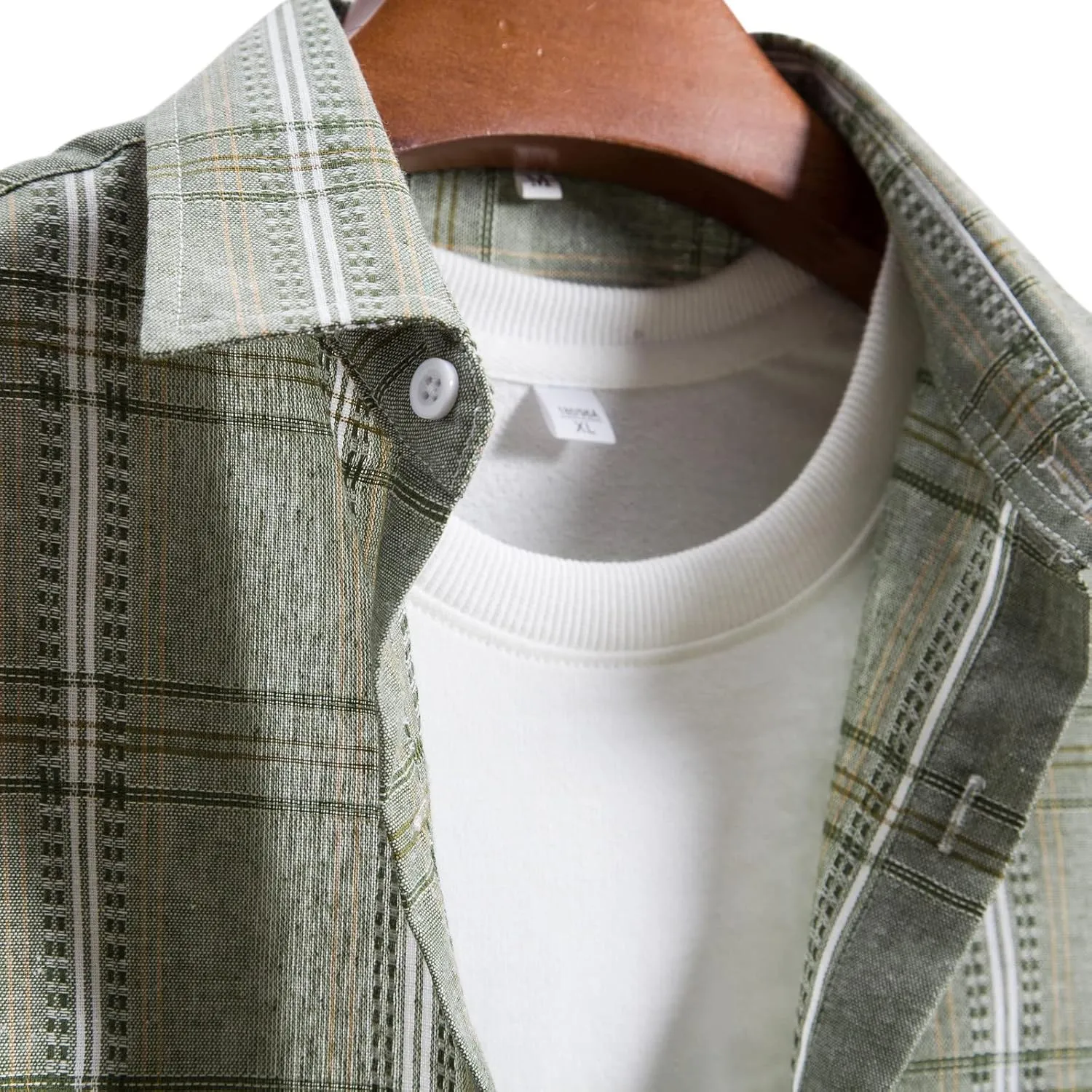 Flannel Shirt for Men Casual 2024 Coat Drawstring Pocket Pants Set Flannel Shirt for Men Sherpa Flannel Shirt Jacket