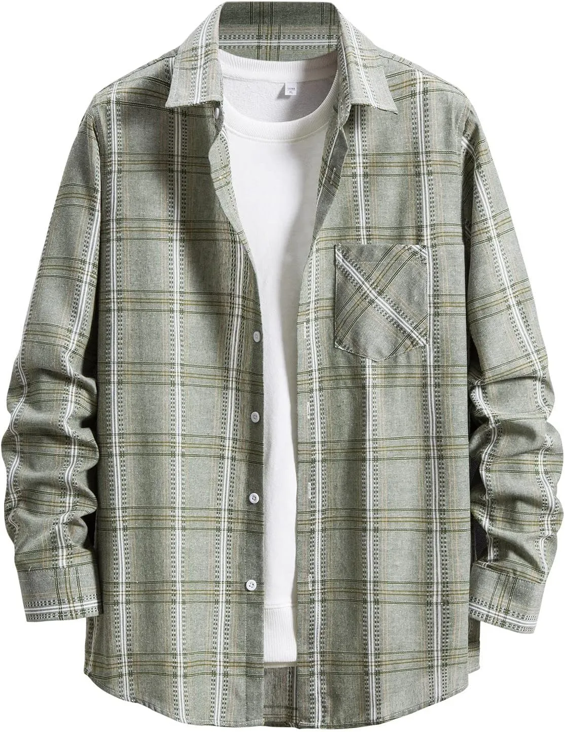 Flannel Shirt for Men Casual 2024 Coat Drawstring Pocket Pants Set Flannel Shirt for Men Sherpa Flannel Shirt Jacket