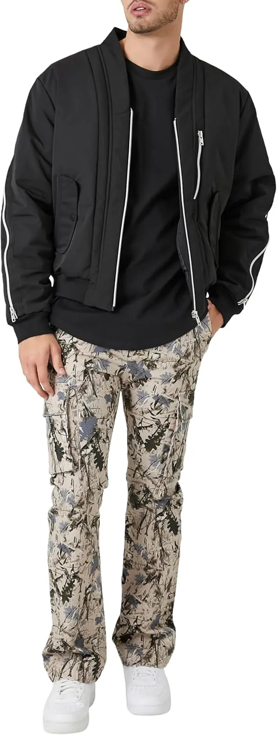 Forever 21 mens Slim-fit Camo Print Cargo Pants