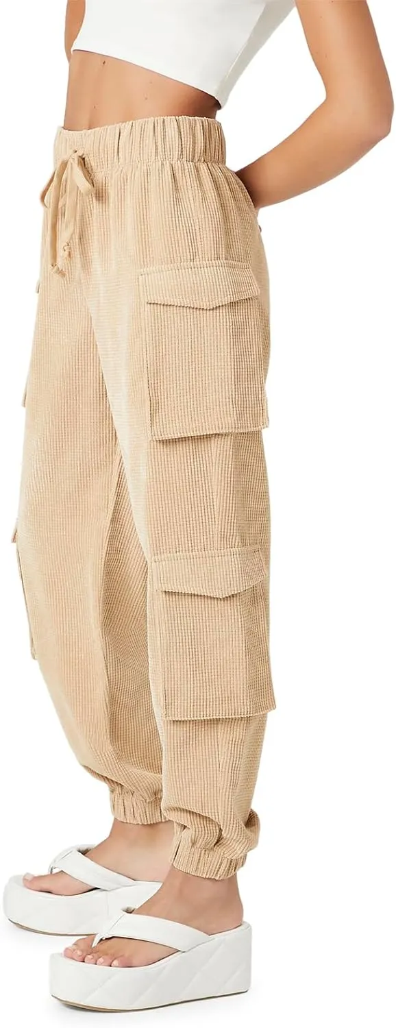 Forever 21 Women's Corduroy Cargo Joggers