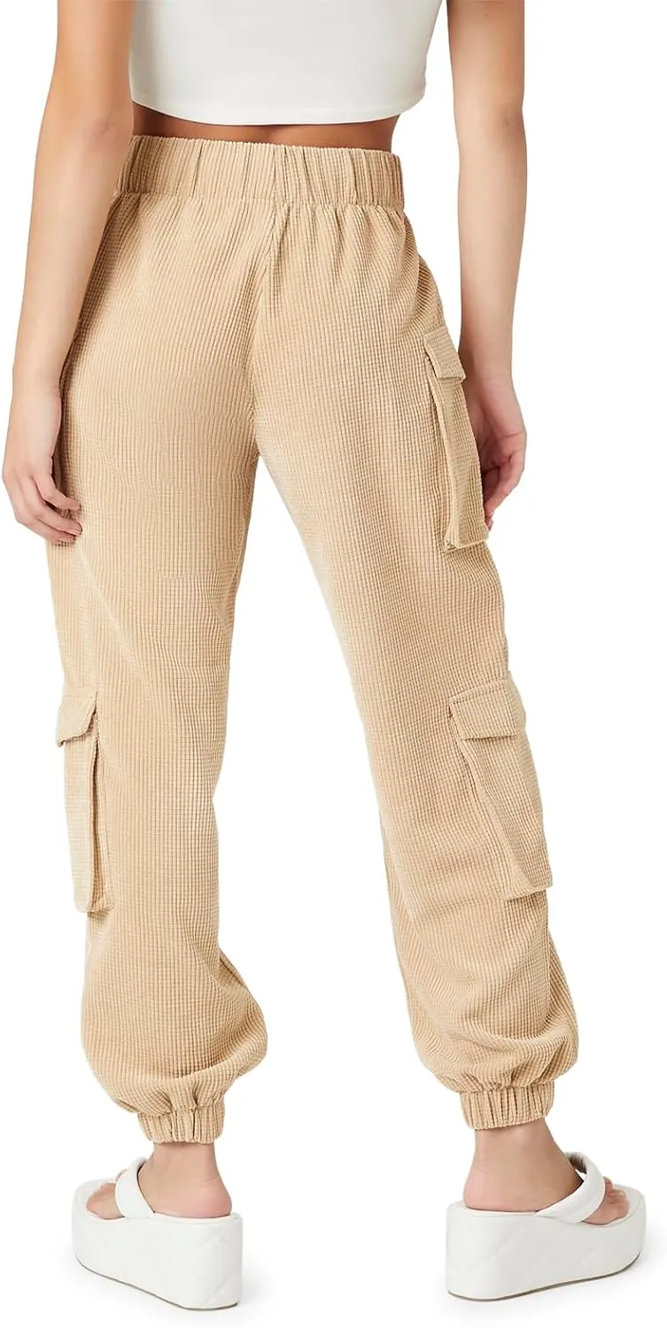 Forever 21 Women's Corduroy Cargo Joggers