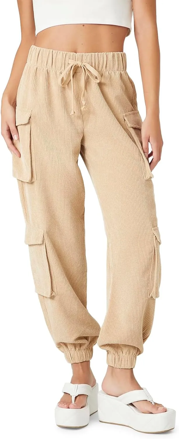 Forever 21 Women's Corduroy Cargo Joggers