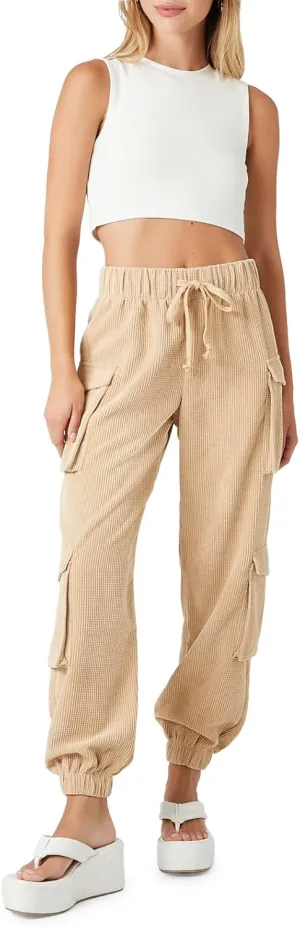 Forever 21 Women's Corduroy Cargo Joggers