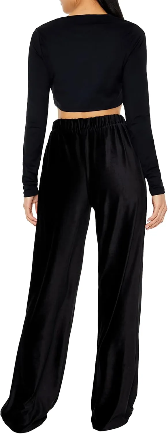 Forever 21 Women's Corduroy High-Rise Wide-Leg Pants