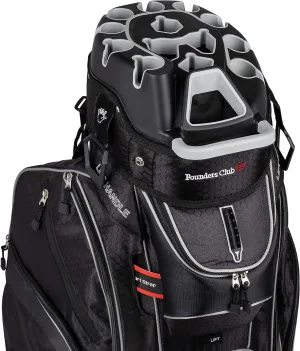 Founders Club 3rd Generation Club Lock Organizer Golf Cart Bag with 14 Way Anti Rattle Divider Top- Free Snap On Rain Hood-Full Length Dividers