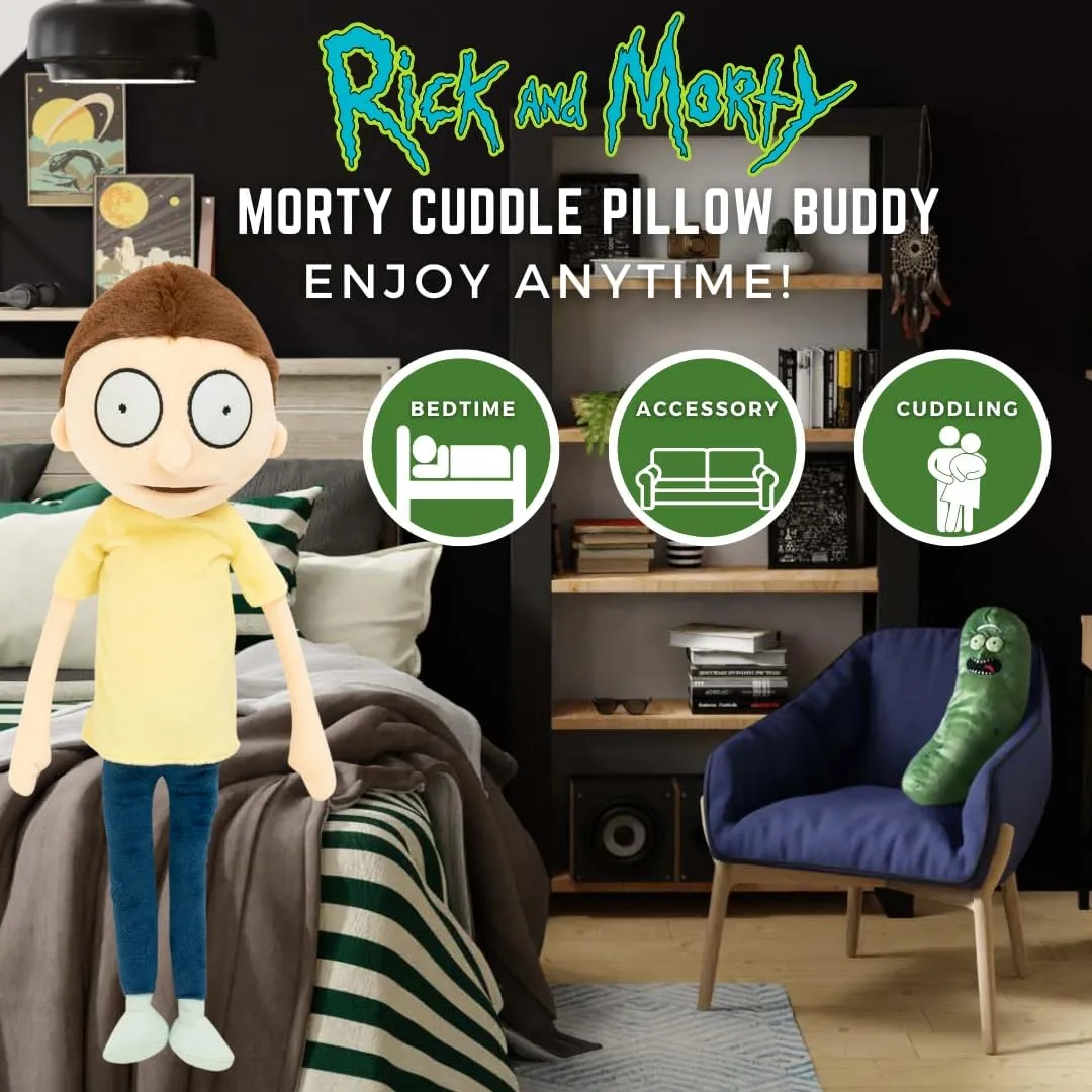 Franco Collectibles Kidult Adult Swim Rick & Morty Super Soft Plush, (100% Officially Licensed Product), Morty
