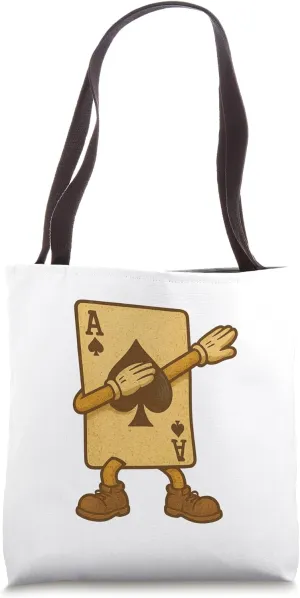 Funny Dab Pose Ace Spades Retro Vintage Card Tote Bag