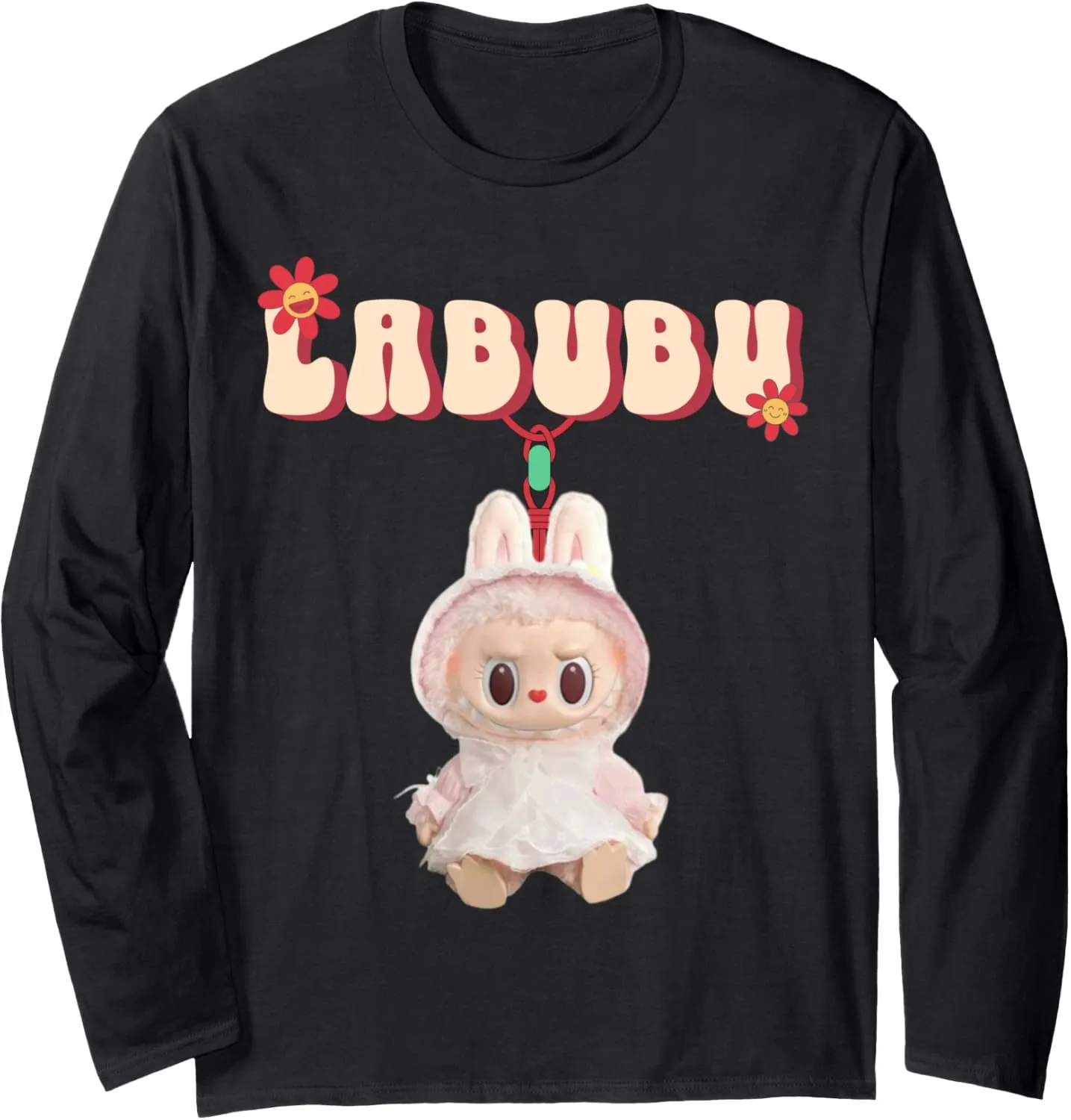 Funny Labubu Lover Cute Labubu The Monsters Women Long Sleeve T-Shirt