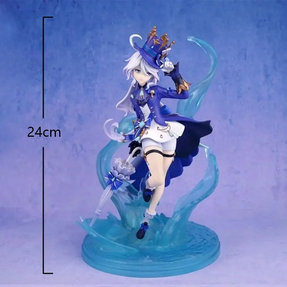 Furina Figure Furina Look Up Action Figure Cartoon Girl Anime Collectible Desktop Ornaments