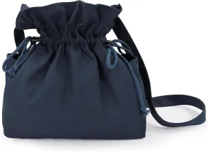 FURPHI Medieval Drawstring Bag Canvas Shoulder Bag with Side Pockets Renaissance Costume Accessories for Ren Faire LARP (Blue)