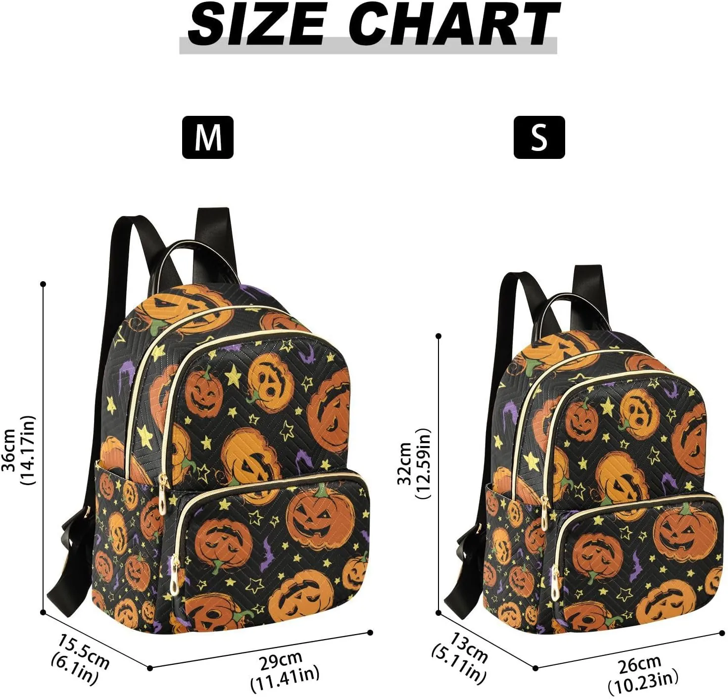 GAIGEO Festive Halloween Pumpkins Ladies Fashion Backpack, Daily Backpack, Summer Backpack, M