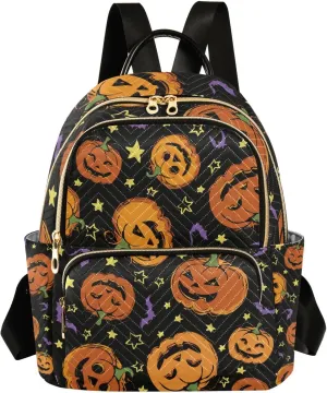 GAIGEO Festive Halloween Pumpkins Ladies Fashion Backpack, Daily Backpack, Summer Backpack, M