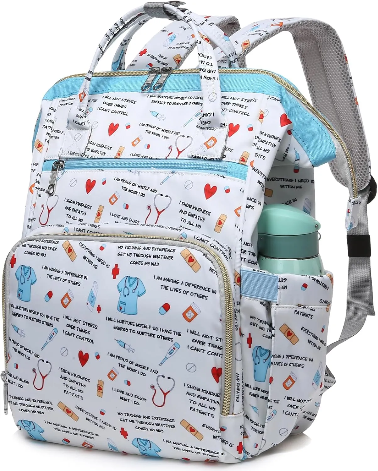 Gatycallaty Teacher Backpack for Women Teacher Laptop Bag Travel Work Gifts Teacher Bookbag Office Educators Large Capacity (MEDICAL, 15.6 inches)