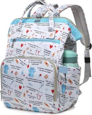Gatycallaty Teacher Backpack for Women Teacher Laptop Bag Travel Work Gifts Teacher Bookbag Office Educators Large Capacity (MEDICAL, 15.6 inches)