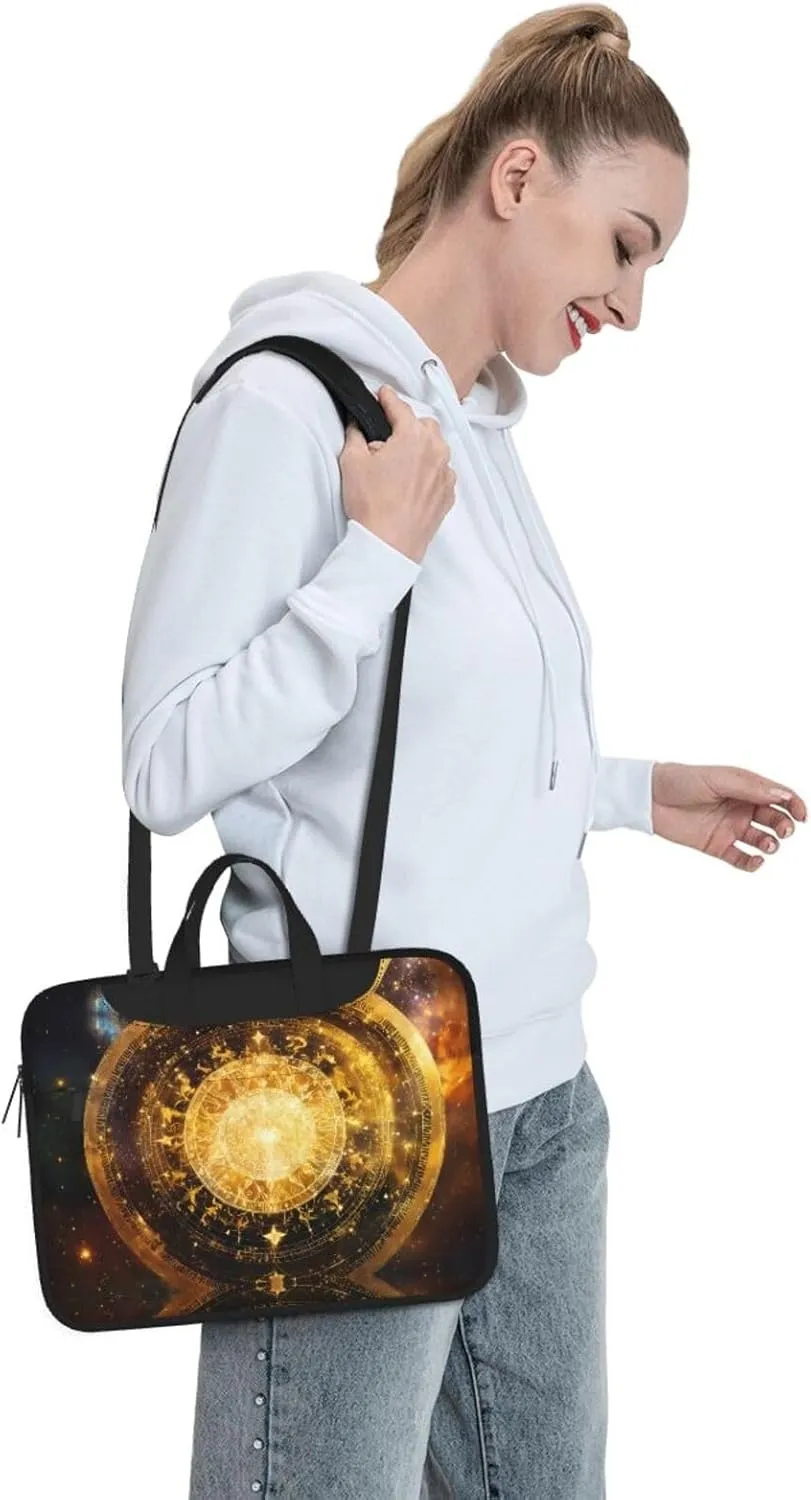 Gears Clock Bronze Century Print Messenger Bag & Case Shoulder Strap Fashionable Laptop Bag for Business Travel