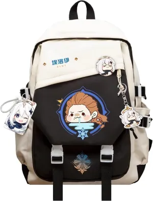 Genshin Impact Backpack Aloy Backpack Printed Laptop Bookbag 17" Large Capacity Travel BackPack With Gift