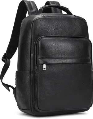 Genuine Leather Shoulder Bag Men Women Casual Backpack Slim Daypack Laptop Rucksack Business Travel Outdoor Bag