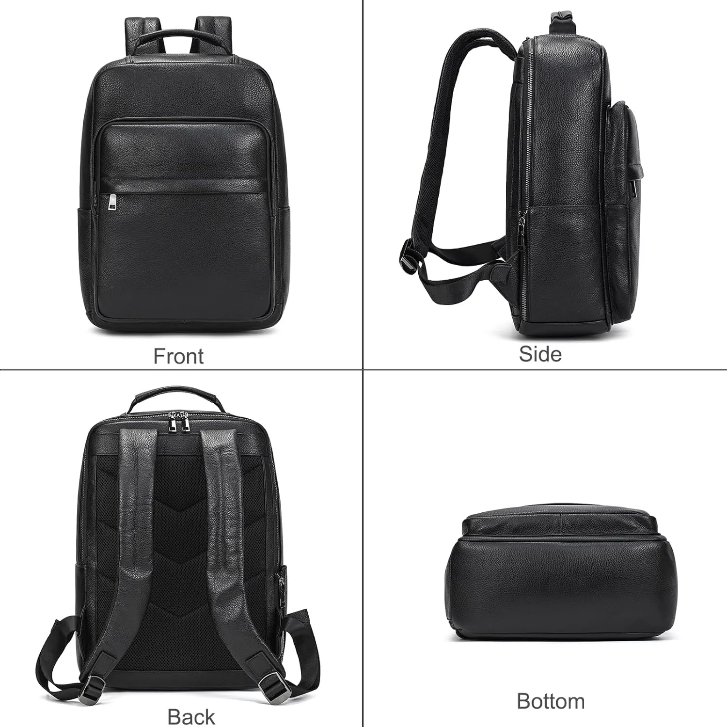 Genuine Leather Shoulder Bag Men Women Casual Backpack Slim Daypack Laptop Rucksack Business Travel Outdoor Bag