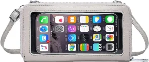 Genuine Leather Wallet Cell Phone Purse for Women Touch Screen Holder Pocket