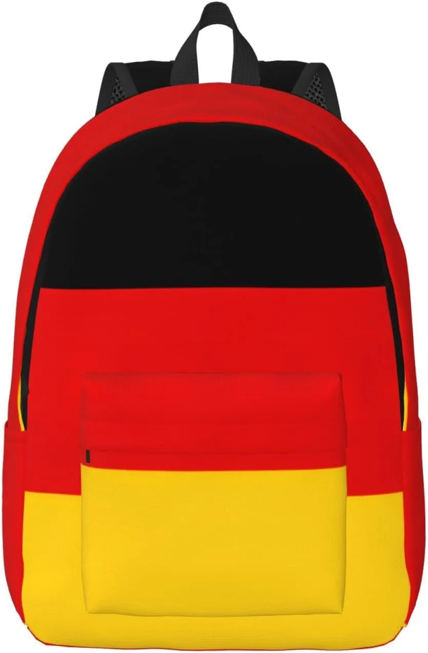 German flag print Backpack Travel Backpacks for Women Men College Backpack Computer Bag for Travel
