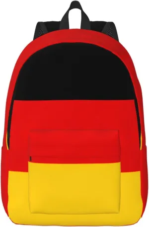 German flag print Backpack Travel Backpacks for Women Men College Backpack Computer Bag for Travel