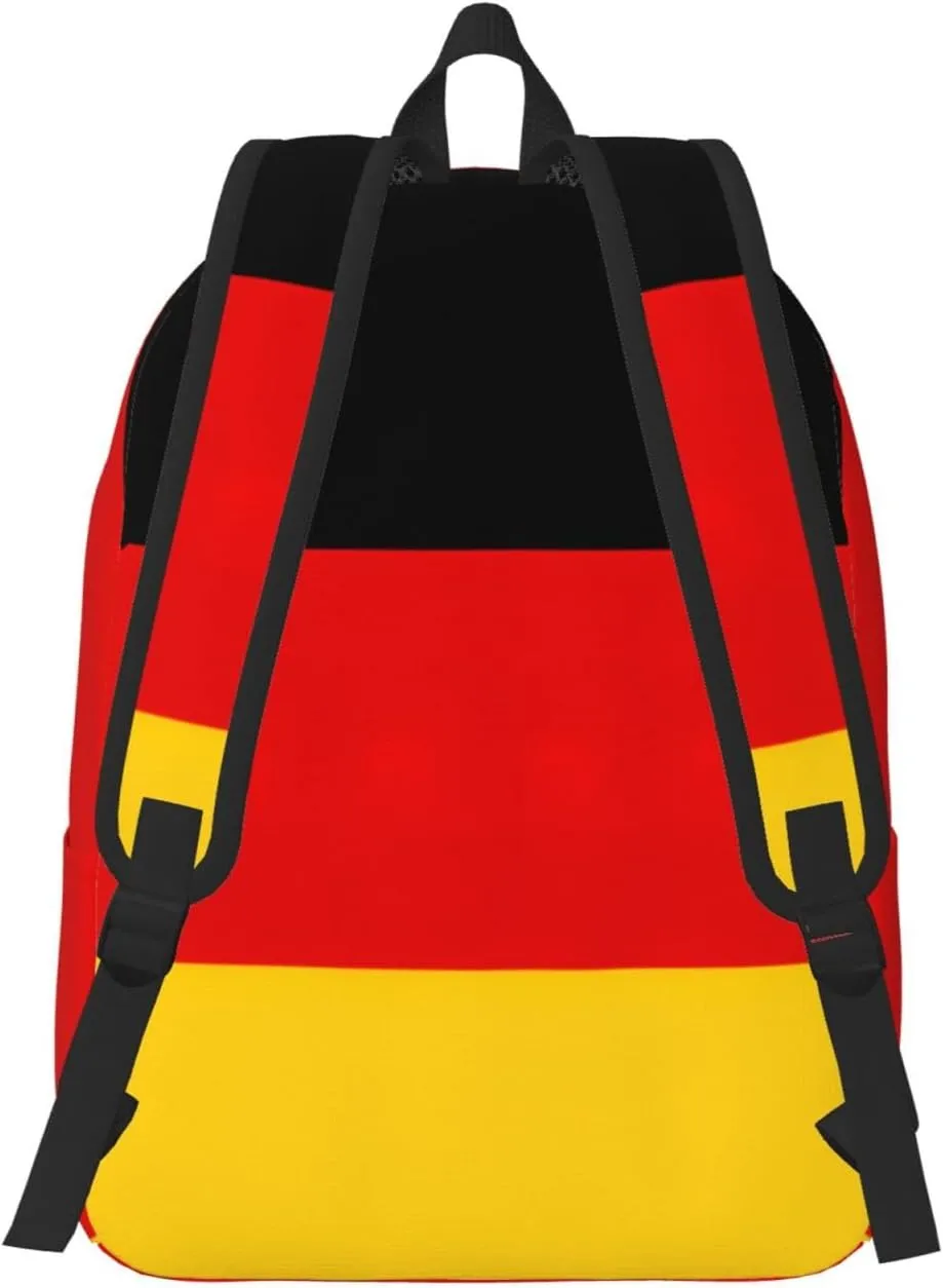 German flag print Backpack Travel Backpacks for Women Men College Backpack Computer Bag for Travel