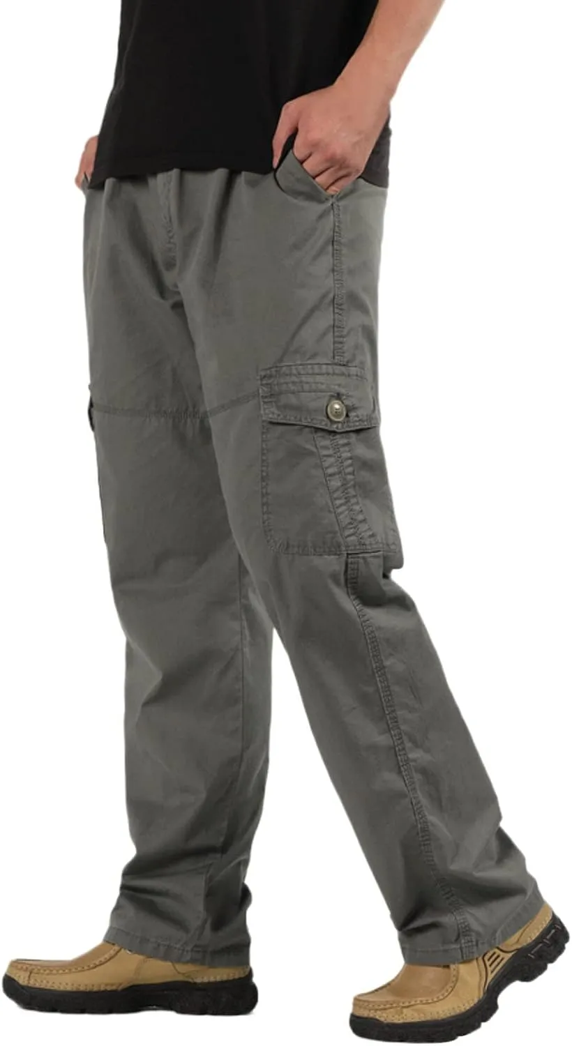 GIERIDUC Men Outdoor Cargo Pant Best Travel Pants for Long Flights Men's Mens Long Underwear Pants Mens Khaki Pants Outdoor