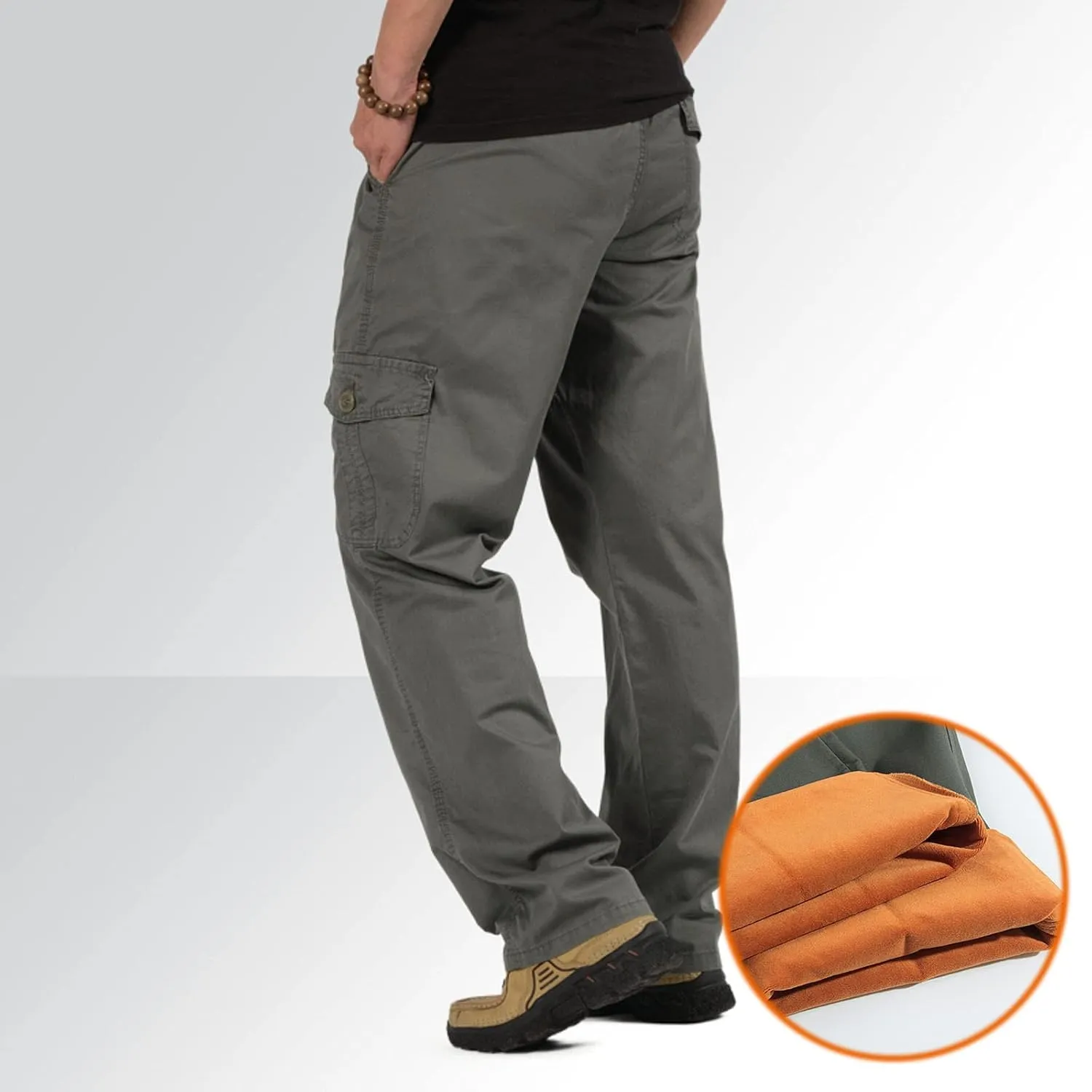 GIERIDUC Men Outdoor Cargo Pant Best Travel Pants for Long Flights Men's Mens Long Underwear Pants Mens Khaki Pants Outdoor
