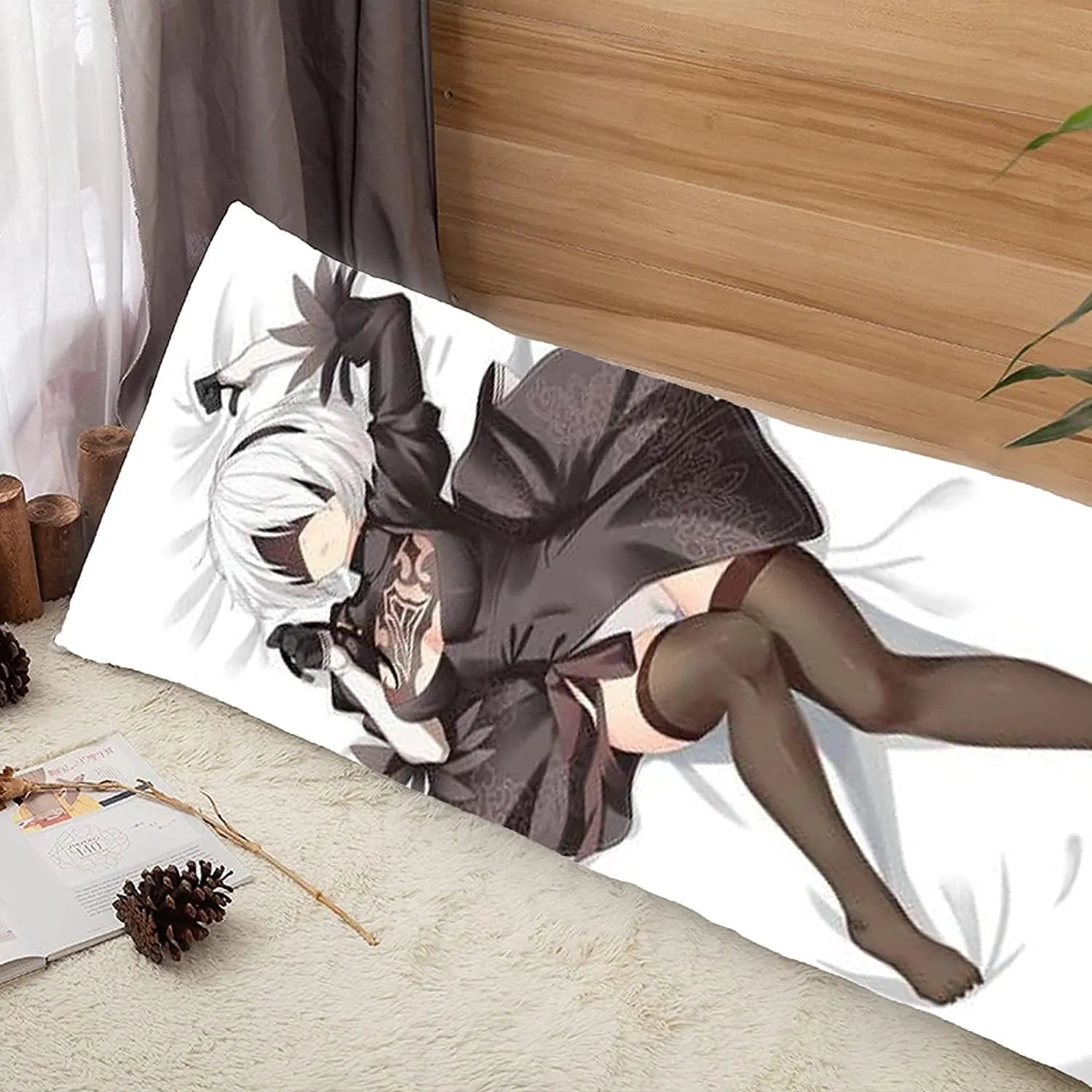 Girls und Panzer Double Sided hugs, Princess Anime Pillowcase Dakimakura, Decorative Pillowcase Anime Cartoon Characters 150x50cm Peach Skin/2WAY(Peach Skin,160x50cm(63x20in))