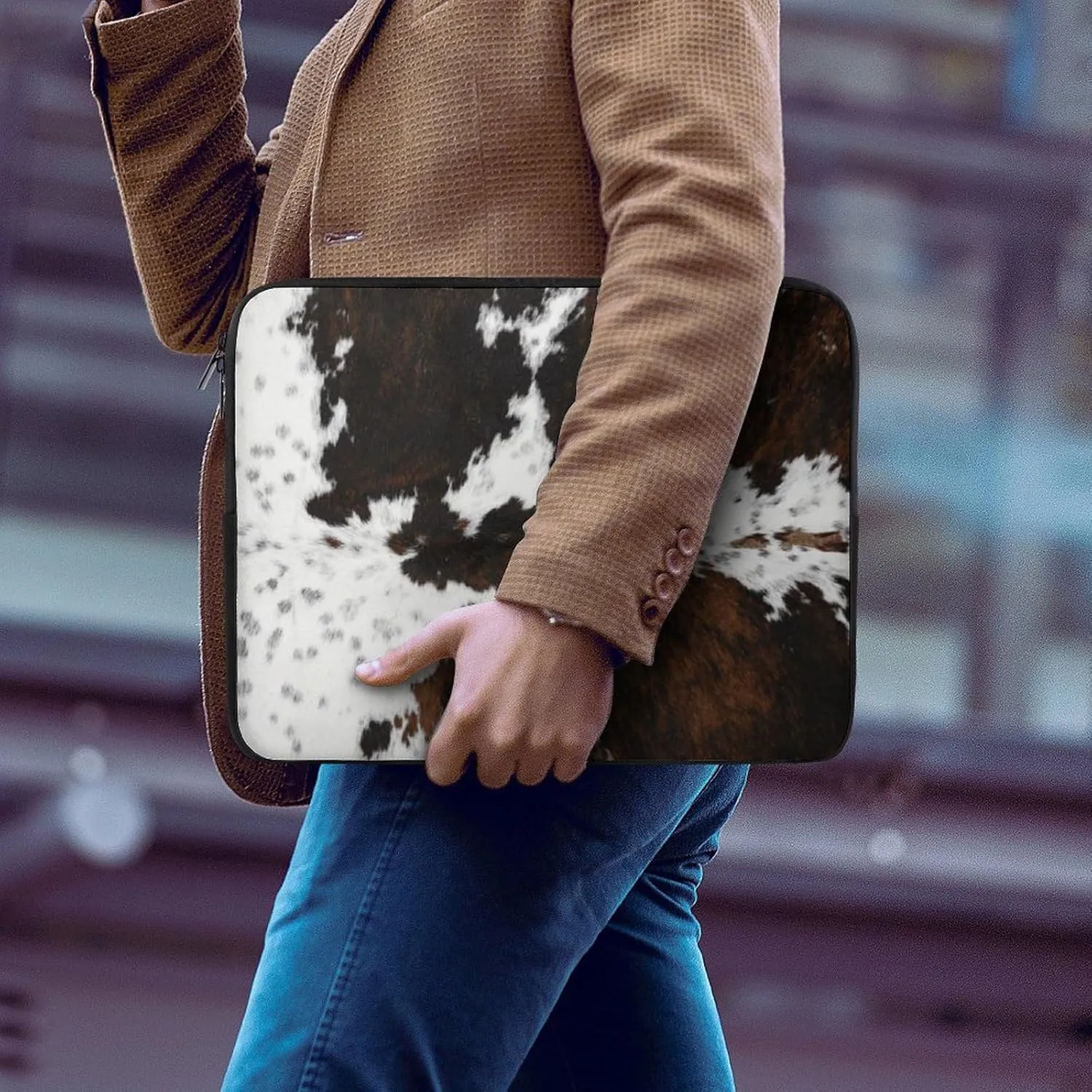 Green Boston Terrier Dogs All Print Hands Free Withdrawal Laptop Bag Unisex