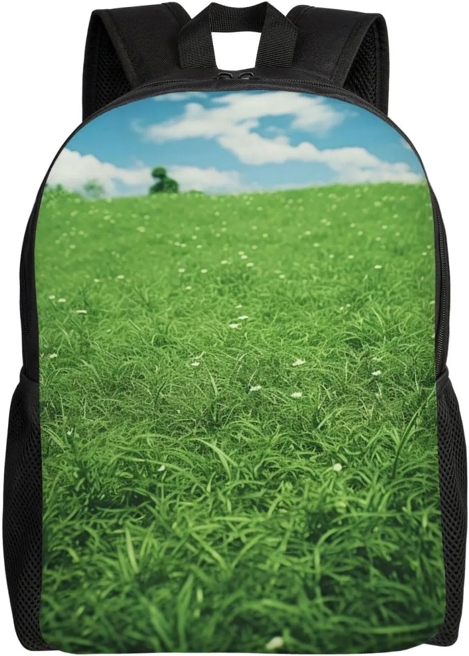 Green Lawn Travel Backpack for Women Men Large Laptop Bag 16.1Inch College Bag Casual Daypack
