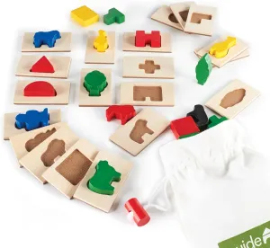 Guidecraft 3D Feel & Find Icons, Shape and Tile Matching Toy for Kids, Learning & Educational Toys