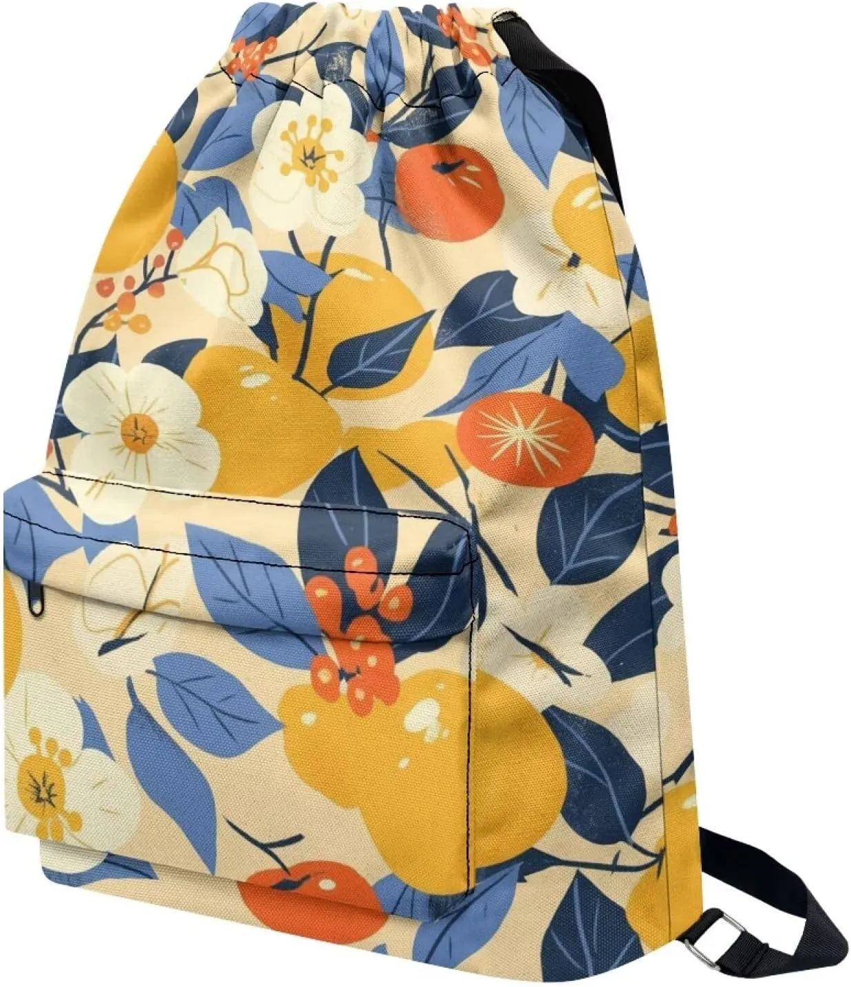 Gym Bag for Women Cheerful Lively Style Drawstring Backpack with Convenient Compartments Large Capacity Sport Gym Sackpack Suitable for Variety Of Occasions