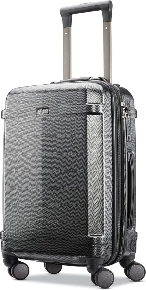 Hartmann Century Deluxe Hardside Expandable CarryOn with Spinner Wheels, Black/Gunmetal