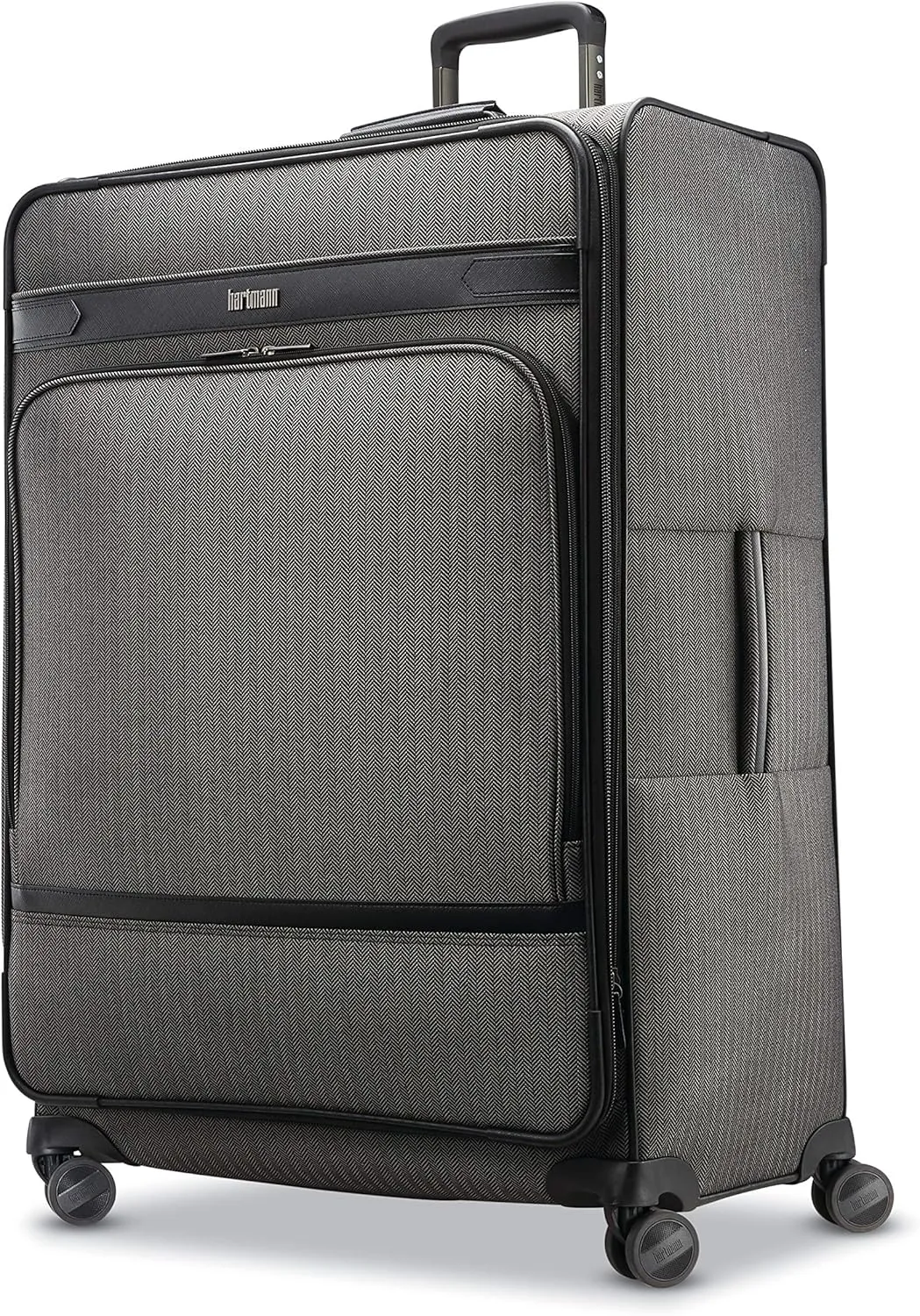 Hartmann Herringbone Deluxe Extended Journey Expandable Spinner, Black, Checked-Medium