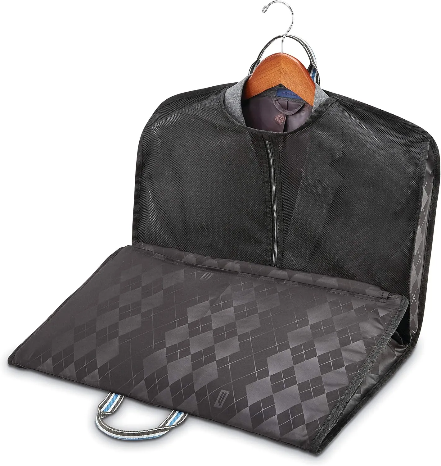 Hartmann Herringbone Deluxe Extended Journey Expandable Spinner, Black, Checked-Medium