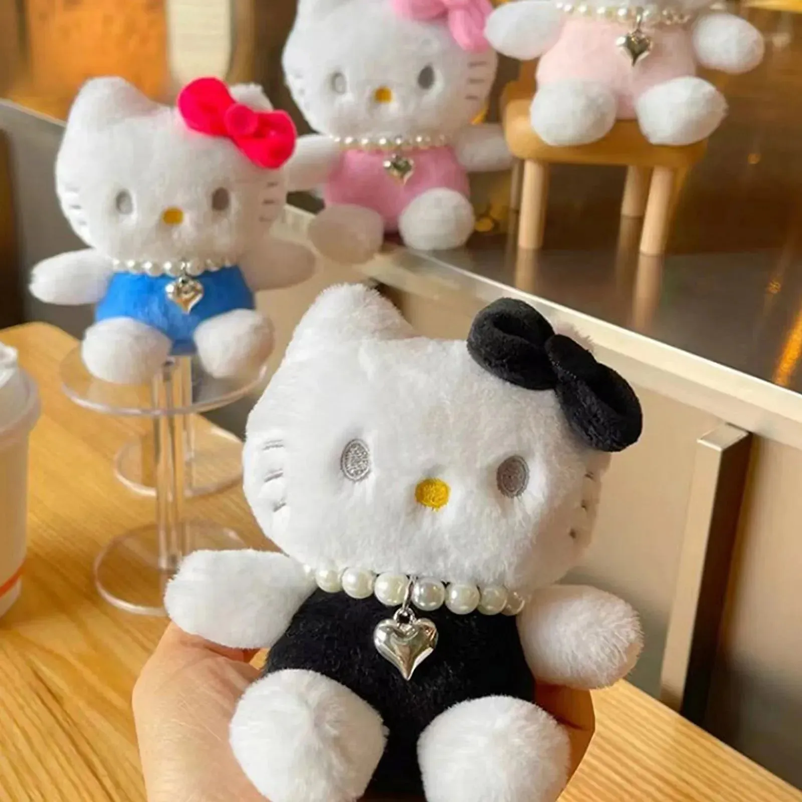 Hello Kitty Color Cuddles Plush Keychain