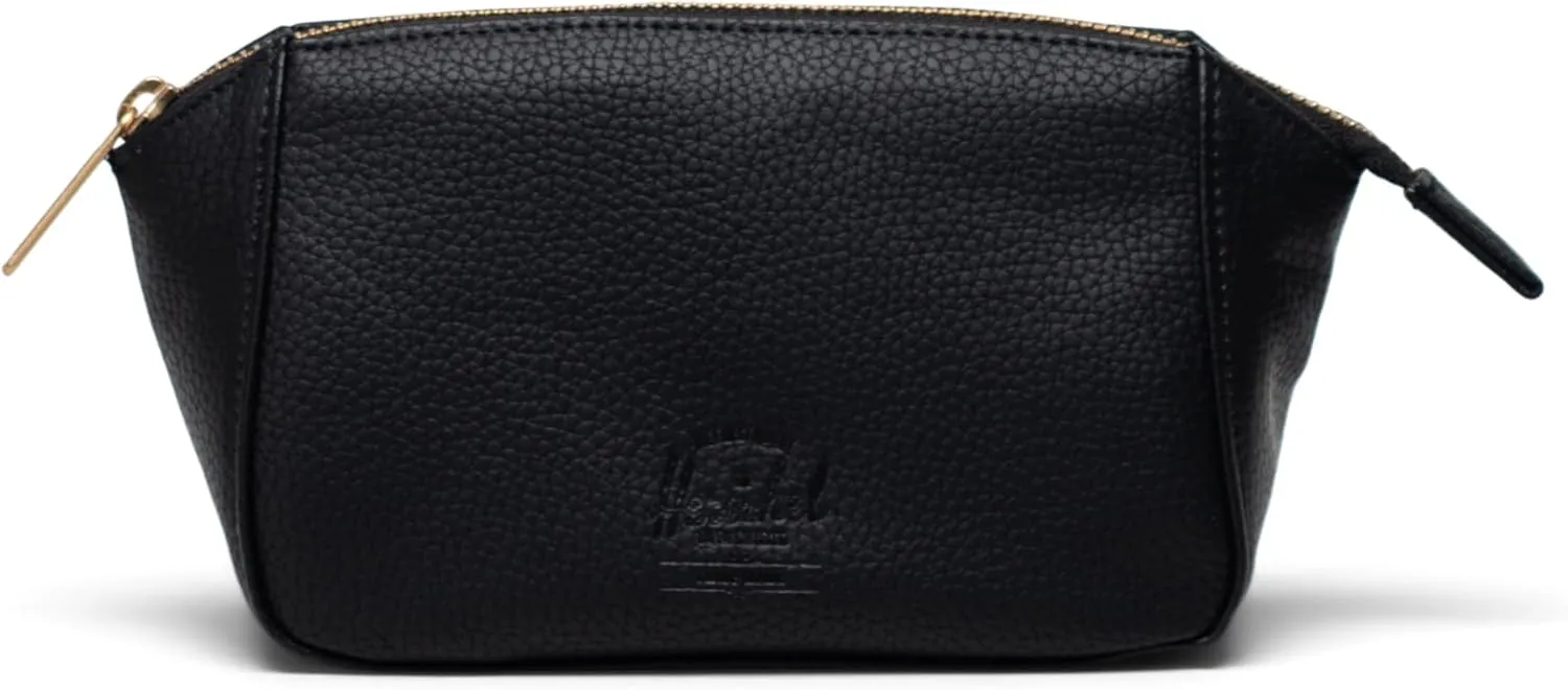 Herschel Supply Co. Milan Small Toiletry Bag | Vegan Leather, Black, Small
